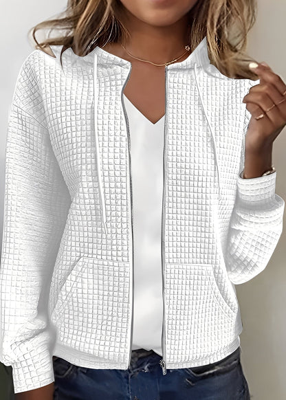 Katherine - Cardigan stilat cu glugă și buzunare pentru dame