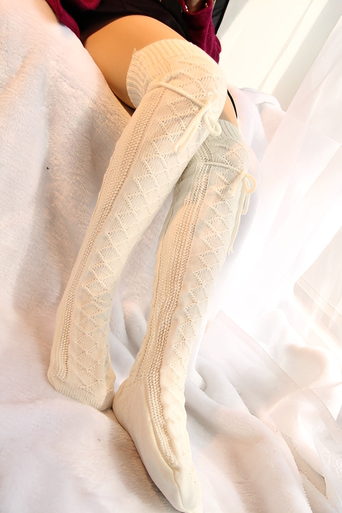 Rozanne - Stilvolle, warme Overknee-Socken für Damen