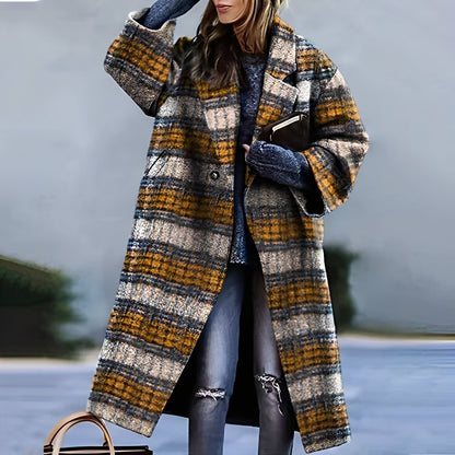 Zariah - Lung, gros manta cu print pentru dame
