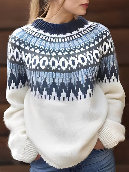 Lorine - Pulover cald cu model elegant pentru femei