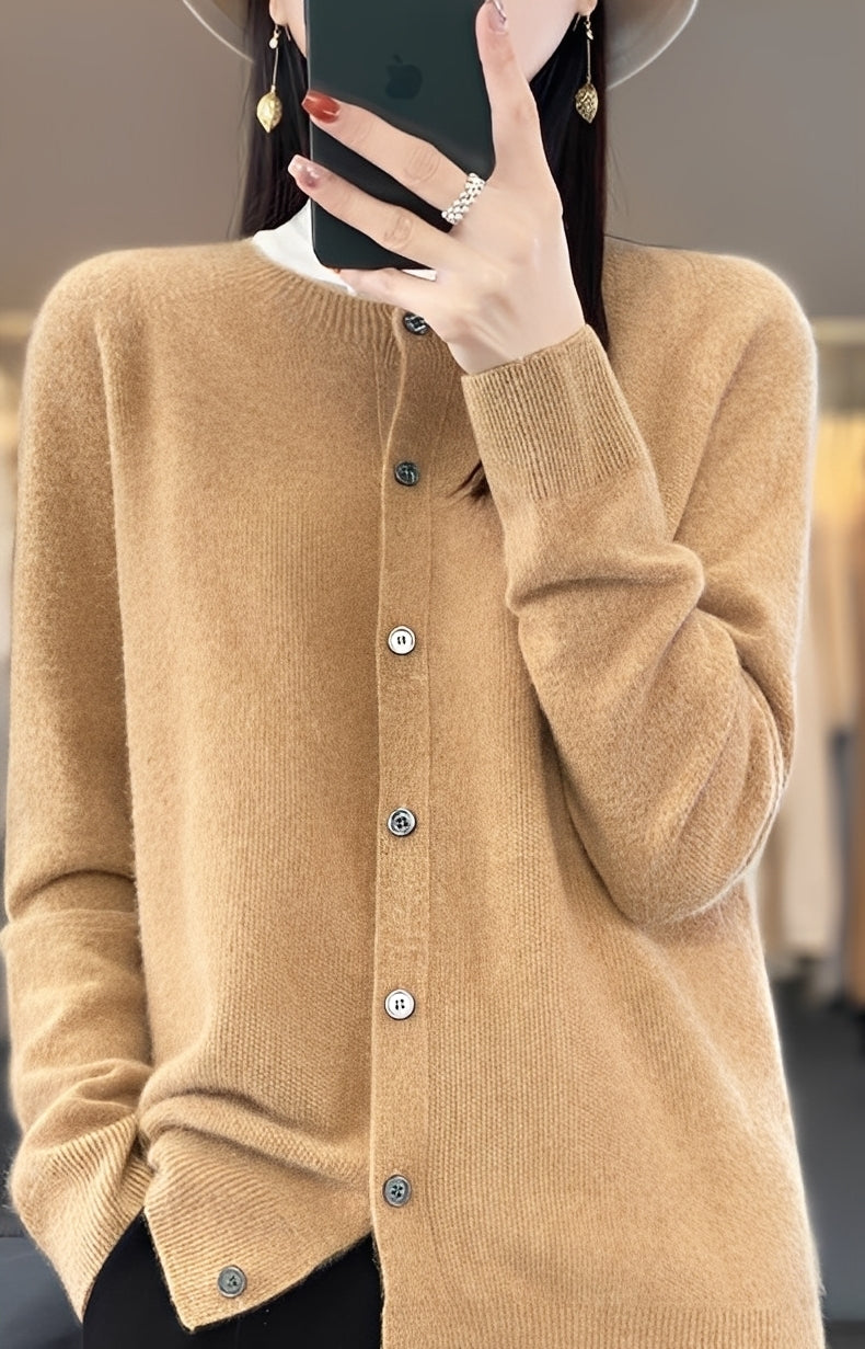 Addie - Cardigan modern din lână cașmir pentru femei