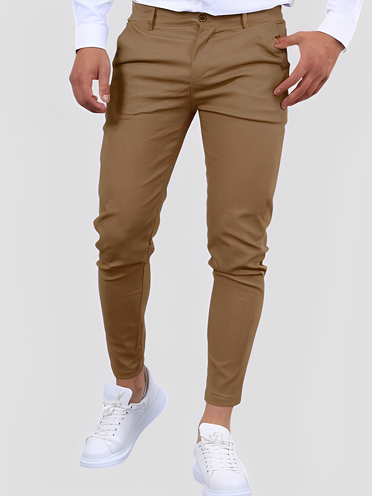 Shelton - Pantaloni casual stretch cu croială îngustă pentru bărbați