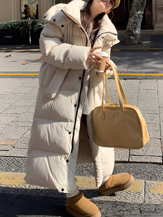 Hazel - Haină lungă cu glugă la modă pentru femei