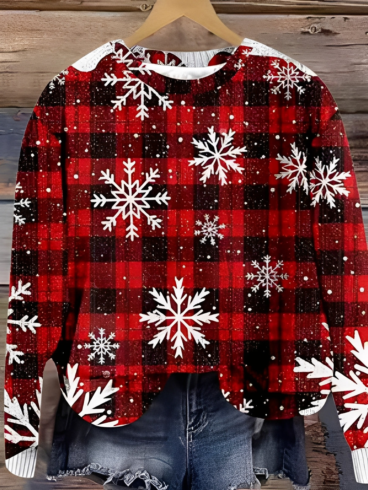 Tawnee - Pulover cald de lână cu print pentru femei