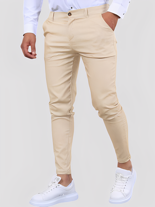 Shelton - Pantaloni casual stretch cu croială îngustă pentru bărbați