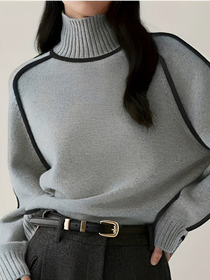 Michelle - Pulover cu guler înalt stilat pentru femei