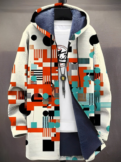 Trenton - Jachetă stilată cu glugă imprimată pentru bărbați