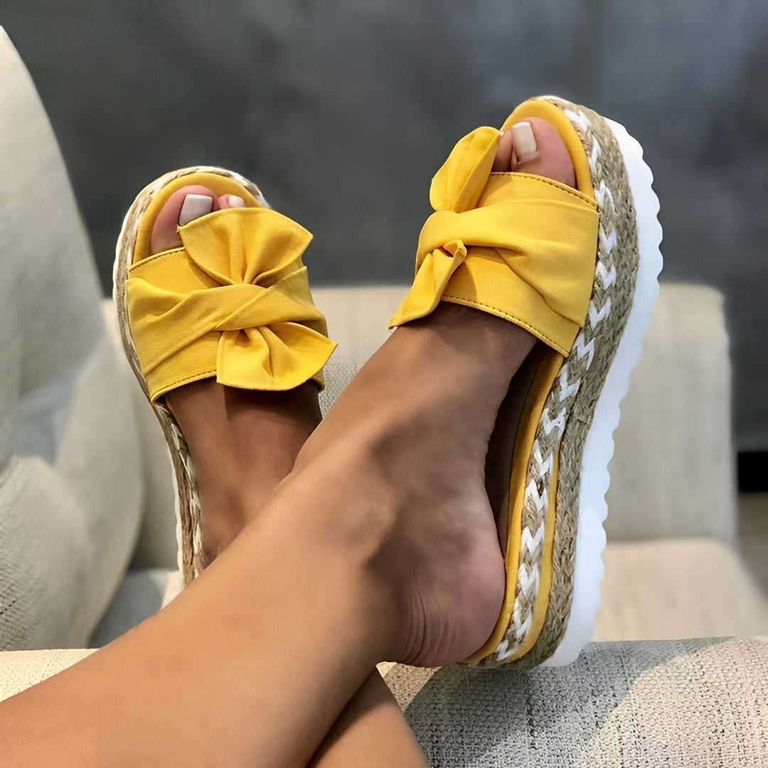 Arleen - Sandale casual cu fundiță pentru femei