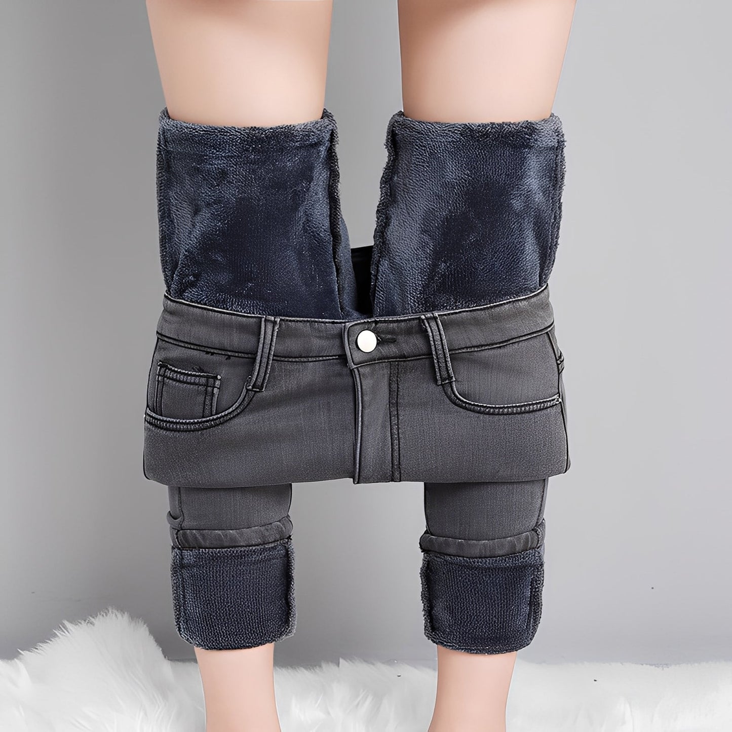 Betty - Jeans skinny termo calde pentru femei