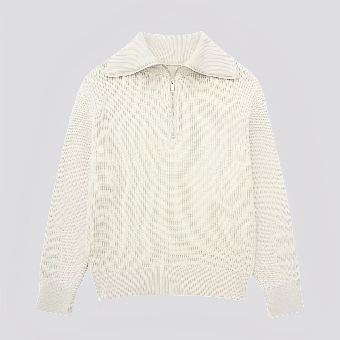 Christine - Pulover stilat cu dungi și fermoar pentru femei