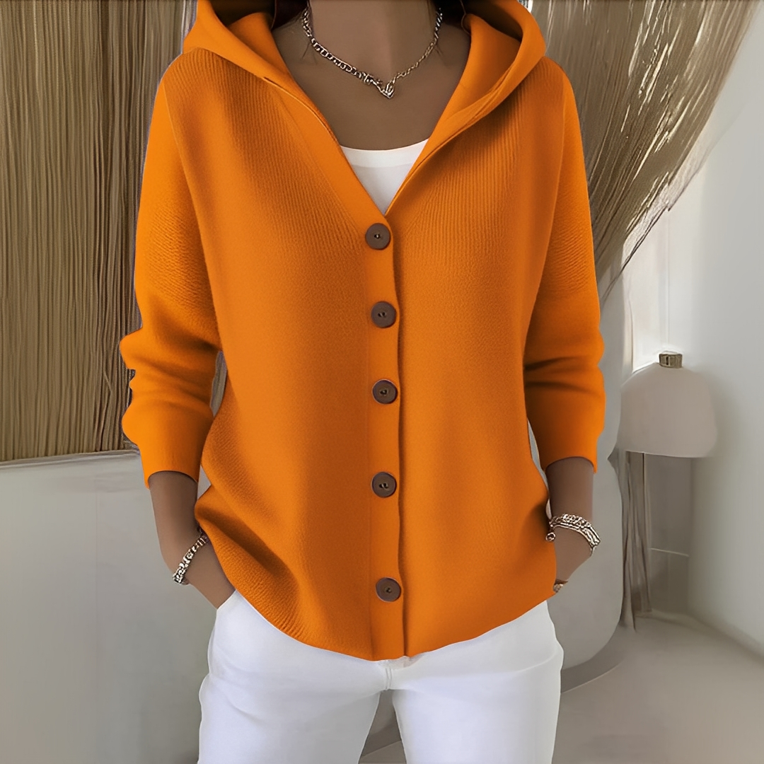 Orianne - Cardigan de bumbac cu mâneci lungi pentru femei