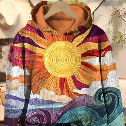 Vérène - Hanorac cu glugă cu imprimeu vintage pentru doamne