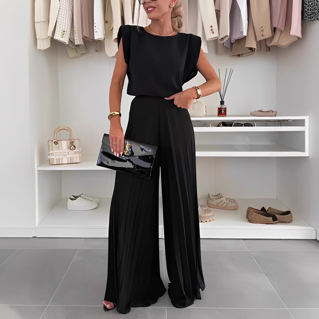 Adèlese - Set elegant de top și pantaloni pentru femei