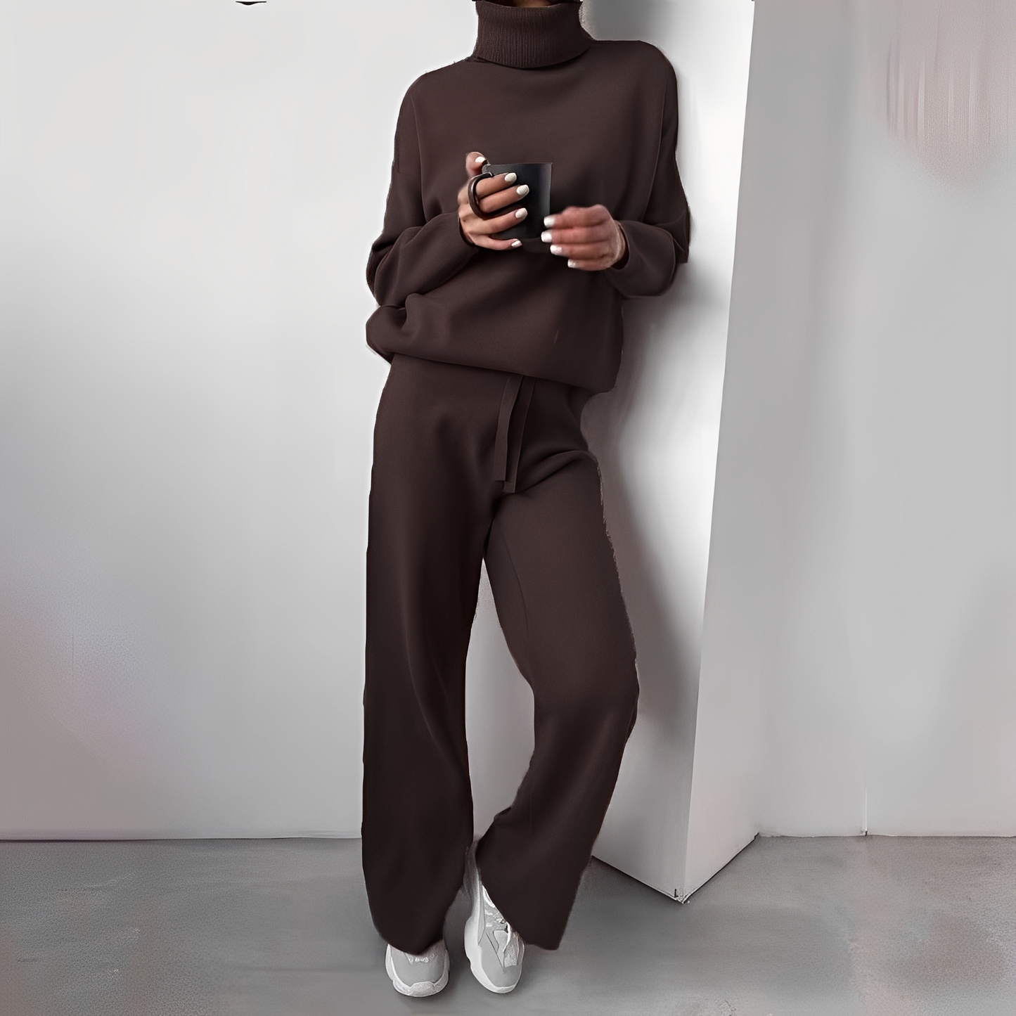 Kimberlee - Set simplu cu guler înalt pentru femei