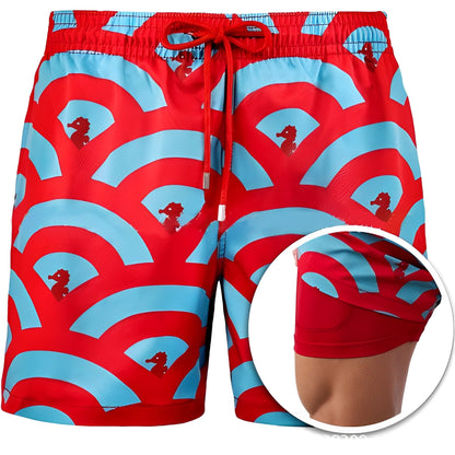 Edric - Pantaloni scurți de baie imprimați și eleganți pentru bărbați