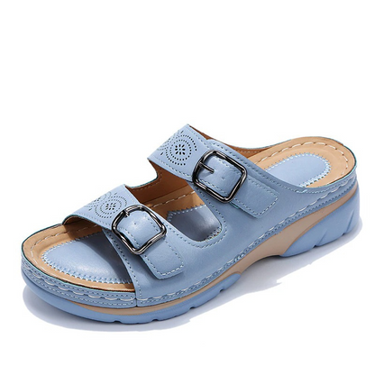 Ariella - Sandale ortopedice cu pană casual pentru femei