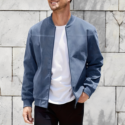 Easton - Clasică, stilată jachetă din piele întoarsă pentru bărbați