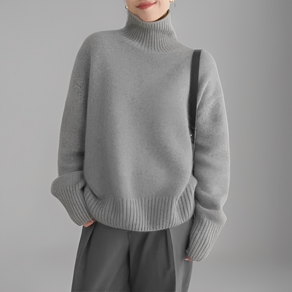 Anaïse - Pulover de damă din cașmir cu guler rulat