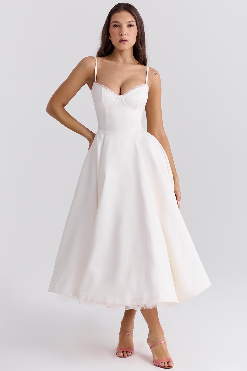Leona - Rochie Elegantă din Satin pentru Festivități