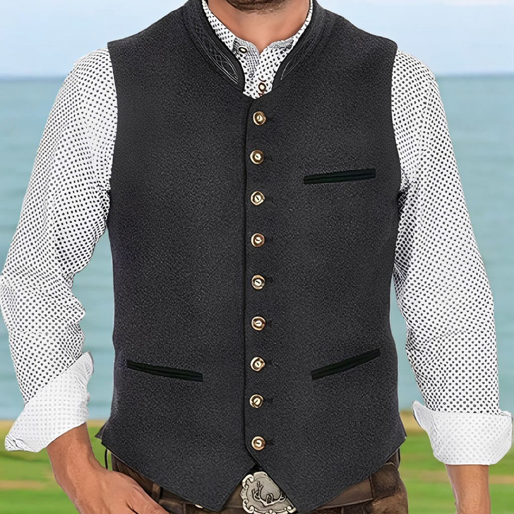 Bradford - Vestă stilată cu nasturi pentru bărbați