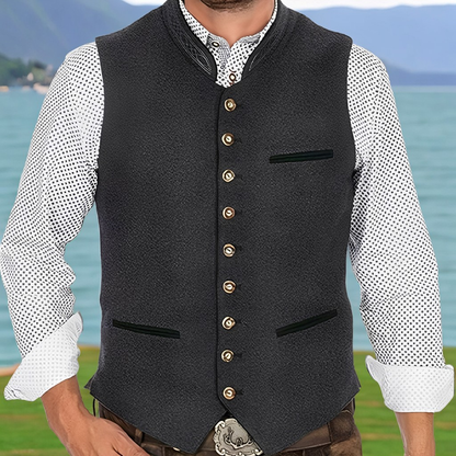 Bradford - Vestă stilată cu nasturi pentru bărbați