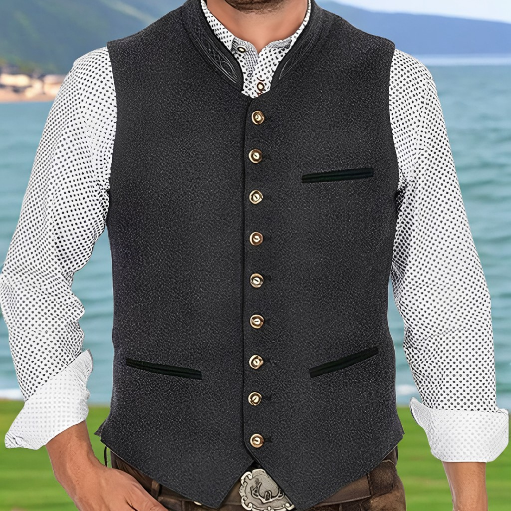 Bradford - Vestă stilată cu nasturi pentru bărbați