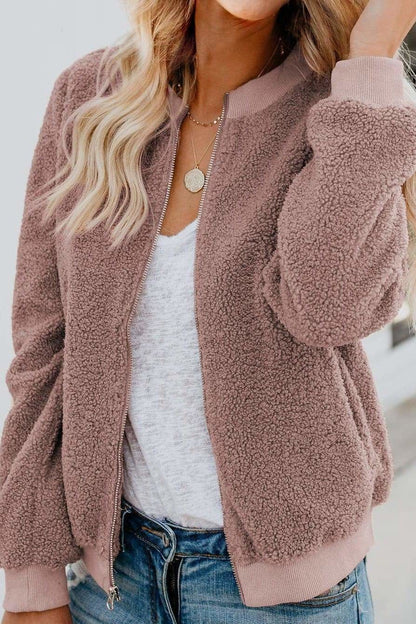 Korra - Jachetă bomber din pluș pufoasă pentru femei