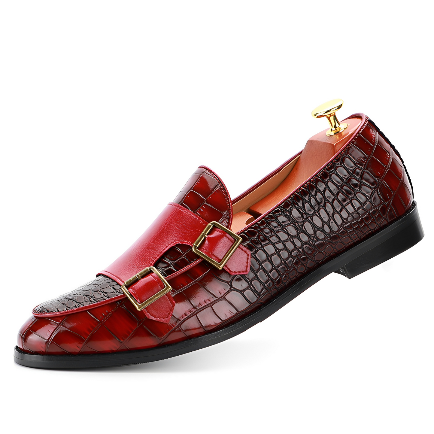 Rafael - Pantofi eleganți bărbătești din piele cu cataramă dublă