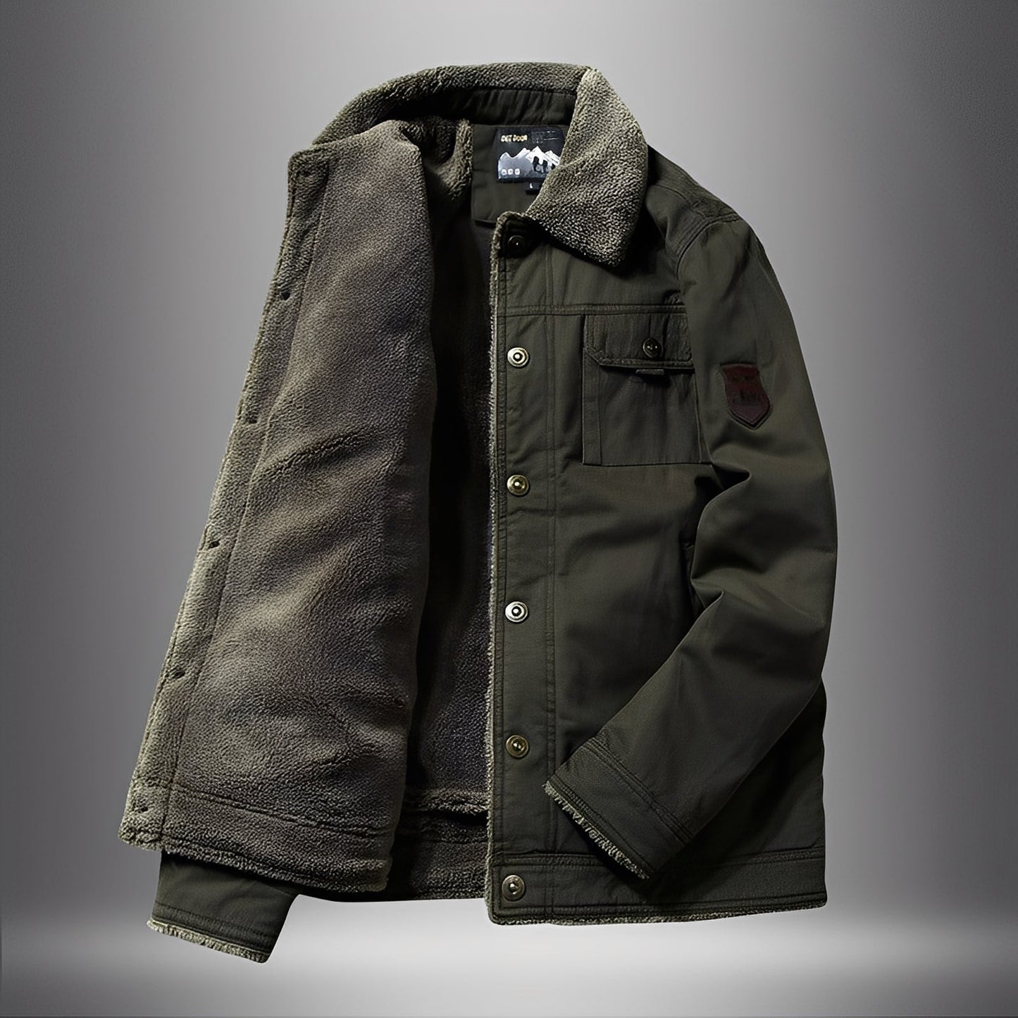 Theo - Moderna, groasă jachetă cu căptușeală de fleece pentru bărbați