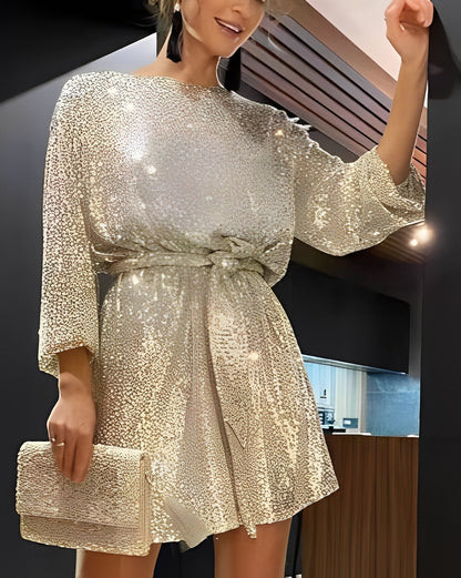 Mirabel - Rochie mini strălucitoare de petrecere pentru femei