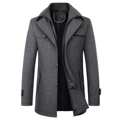 Kellan - Palton elegant de iarnă din lână pentru bărbați
