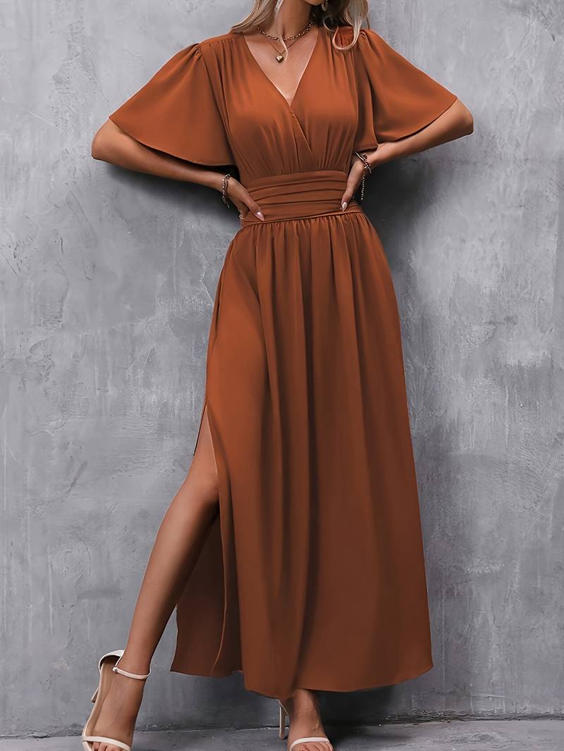 Juliette – Rochie cu guler volan și talie plisată pentru femei