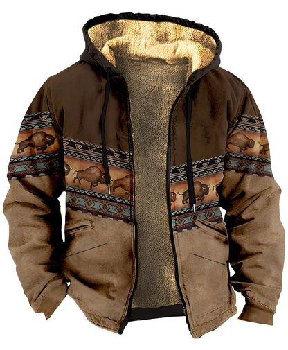 Mervin - Jachetă din catifea cu glugă pentru bărbați