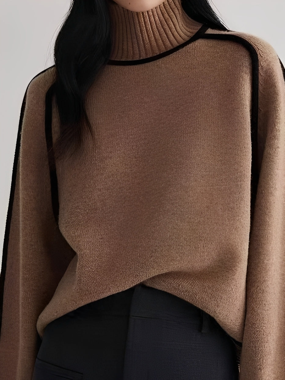 Michelle - Pulover cu guler înalt stilat pentru femei