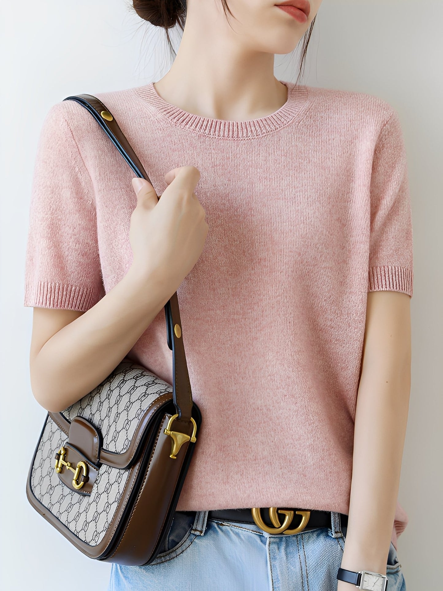 Blandine - Pulover de damă cu mâneci scurte