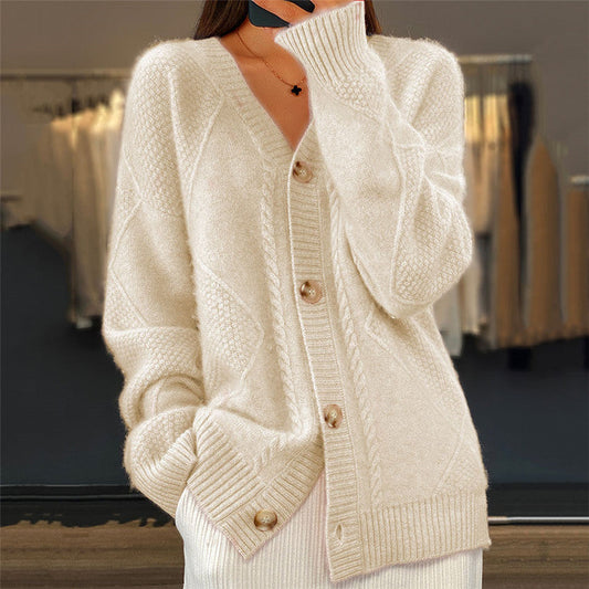 Jocelin - Cardigan lejer cu model brocart pentru femei