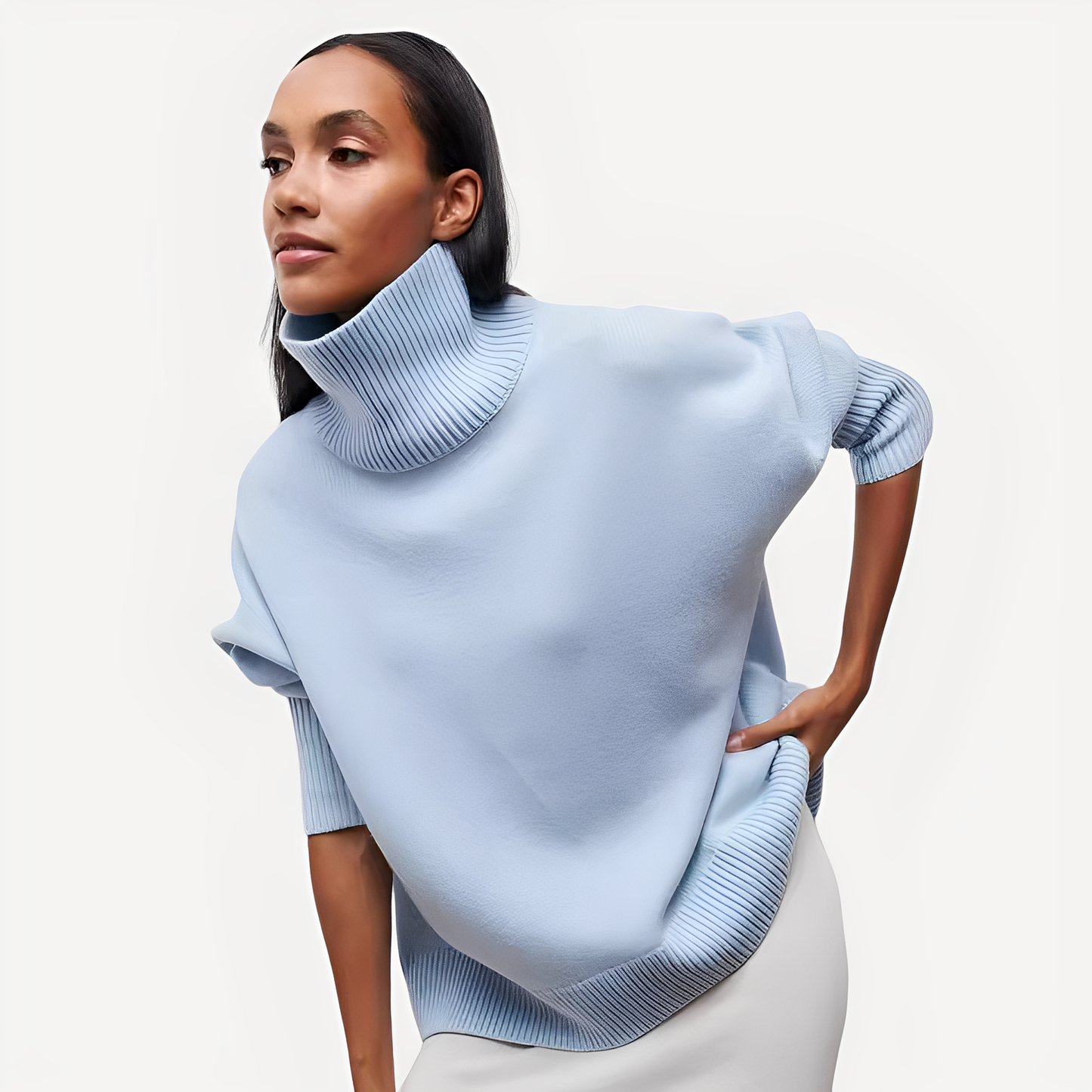 Margery - Pulover lejer cu guler înalt pentru femei