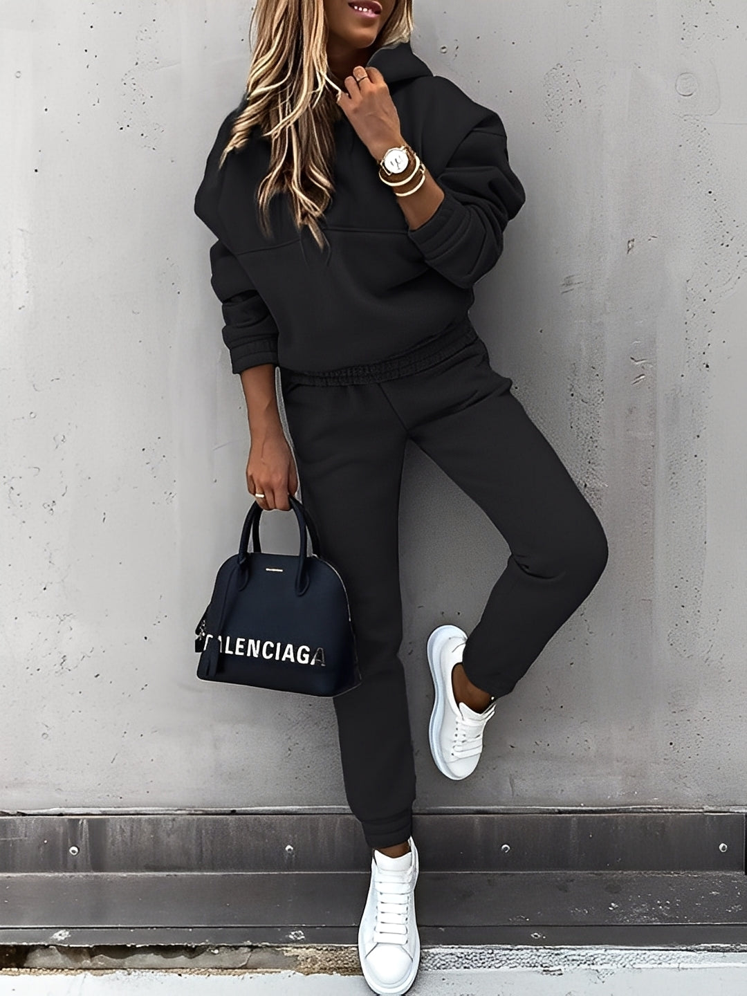 Dianna - Set de jogging stilizat cu glugă pentru femei