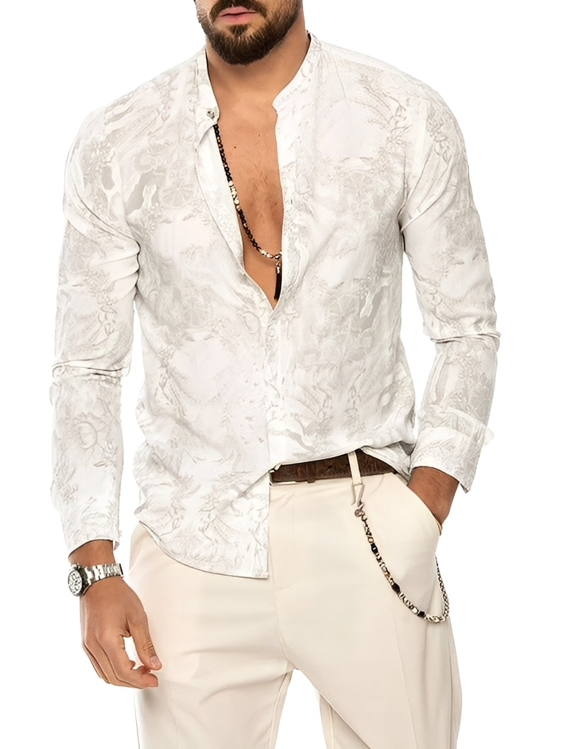 Donovan - Cămașă din in lejeră și confortabilă pentru bărbați