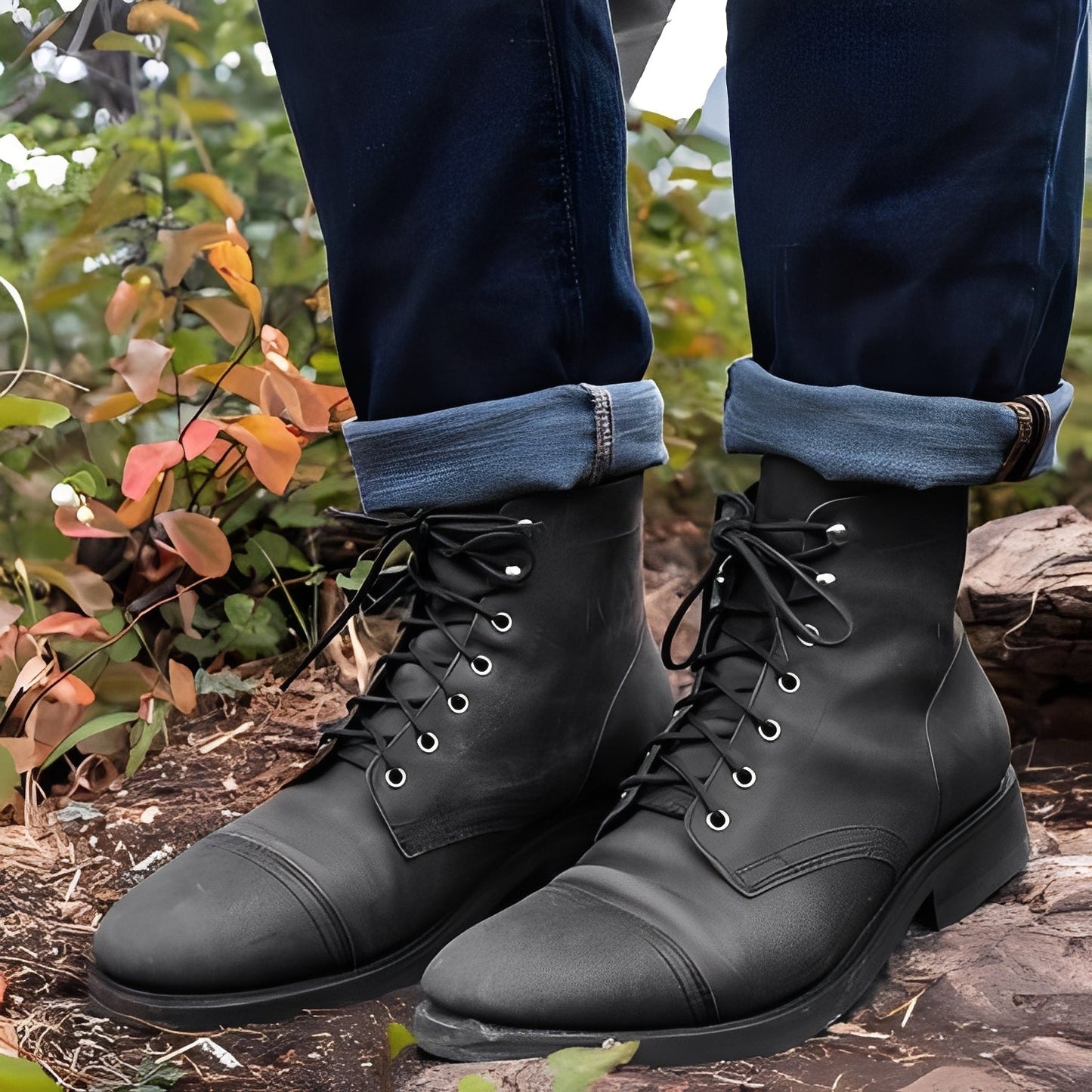 Kevin - Cizme retro din piele pentru bărbați