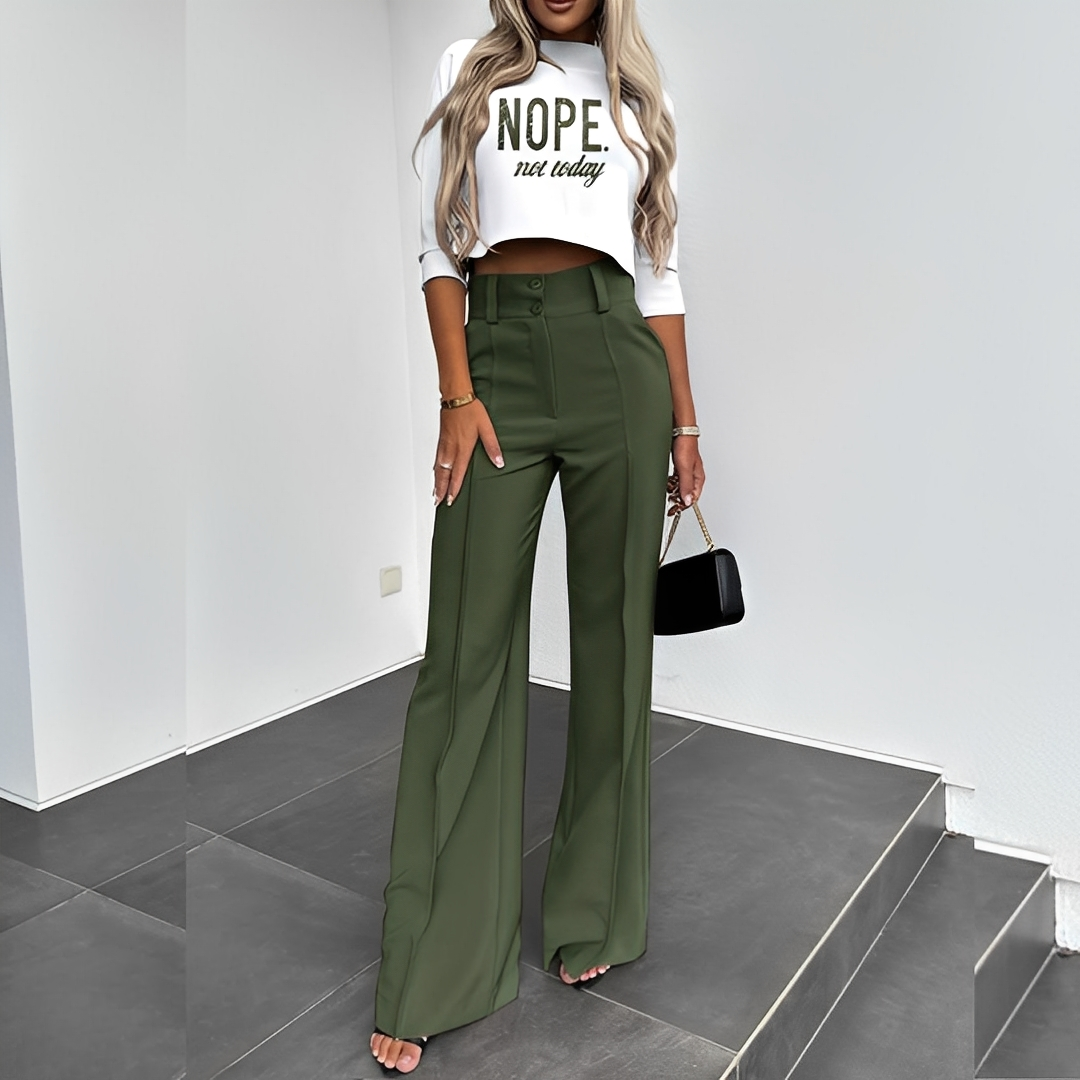 Mélisande - Set modern de bluză și pantaloni pentru femei