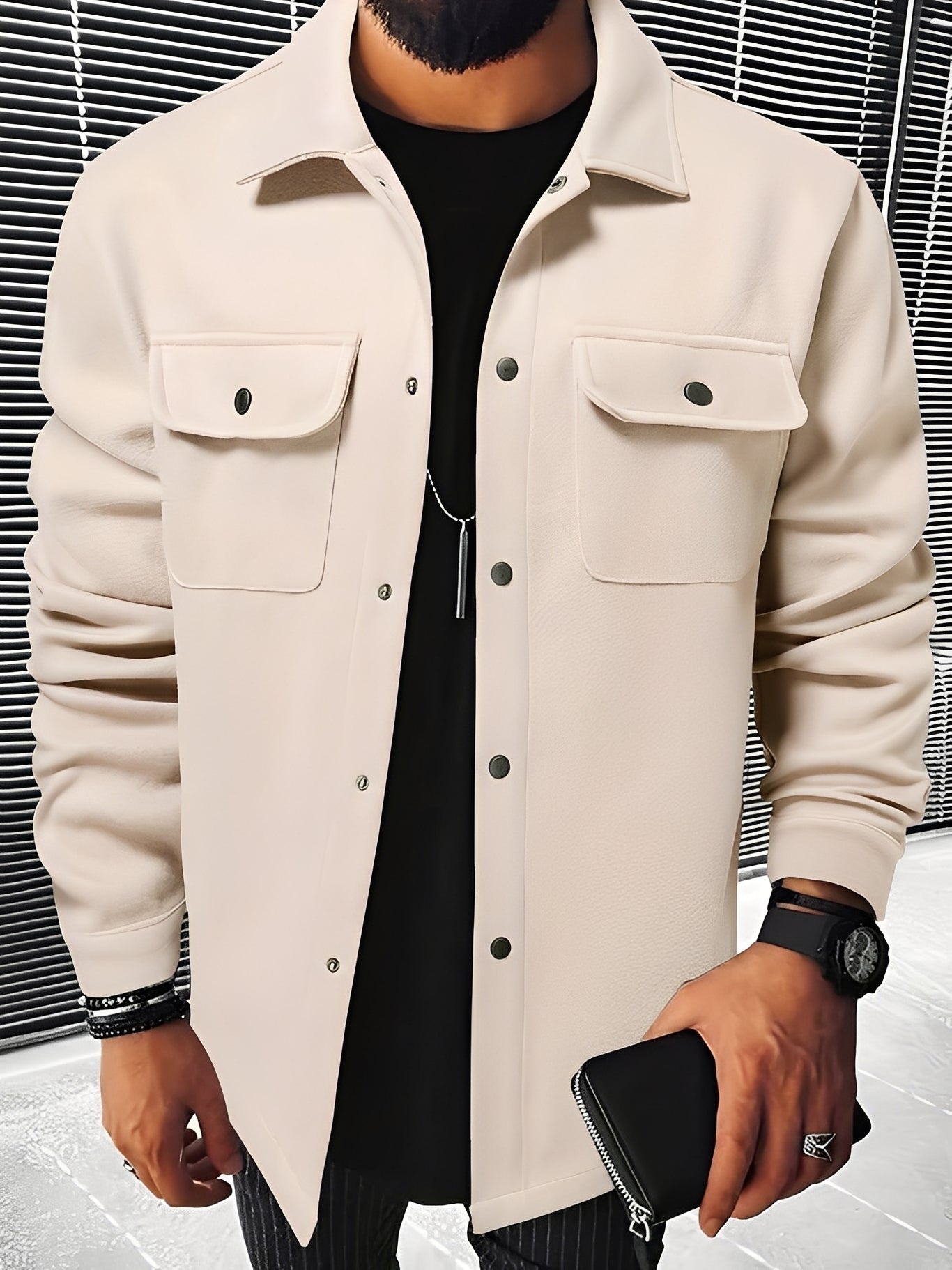 Clinton - Jachetă modernă cu rever și buzunare pentru bărbați