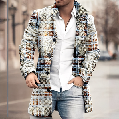 Louison - Palton lung cu nasturi elegant pentru bărbați