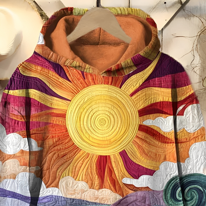 Vérène - Hanorac cu glugă cu imprimeu vintage pentru doamne