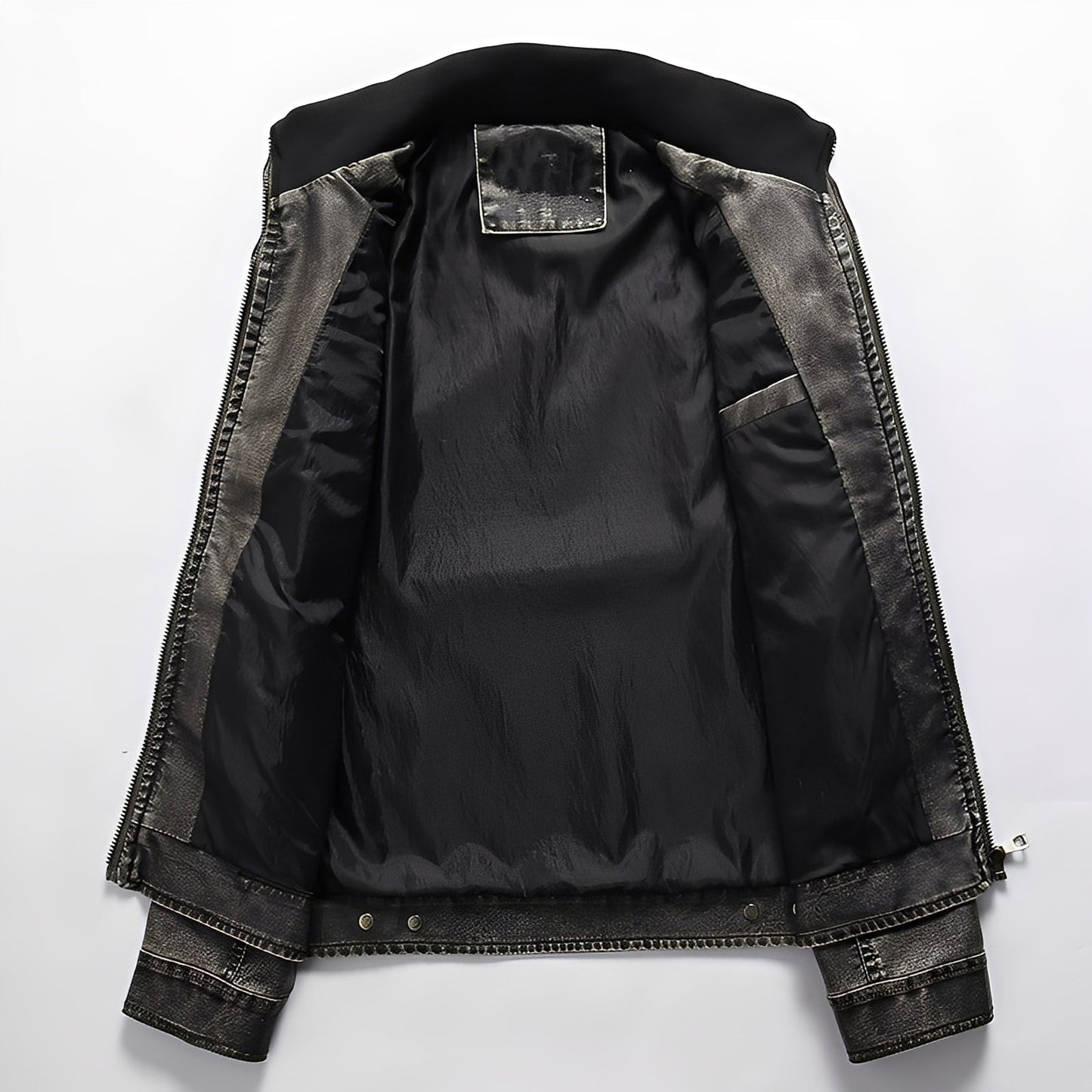 Kevin - Jachetă clasică din piele cu buzunare pentru bărbați