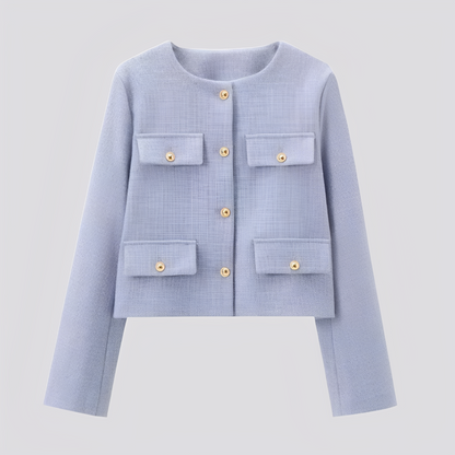 Emelia - Elegant scurt manta cu nasturi pentru dame