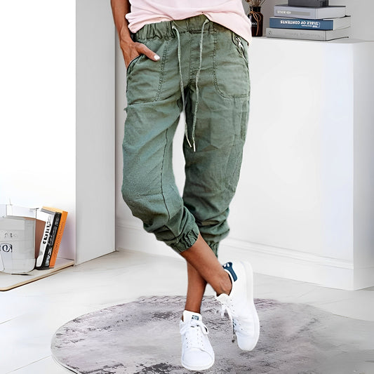 Evalyn - Pantaloni cargo elastici și stilati pentru femei