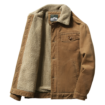 Carl - Jachetă stilată din cord cu căptușeală de fleece pentru bărbați