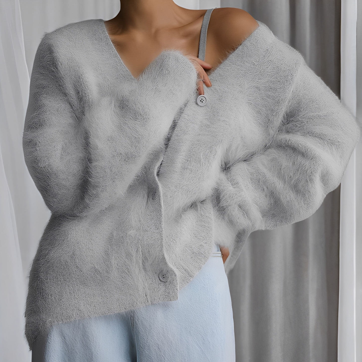 Emberly - Pulover casual, lejer din cașmir pentru femei