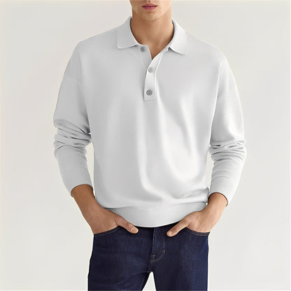 Dominic - Lässiges Langarm-Poloshirt für Herren